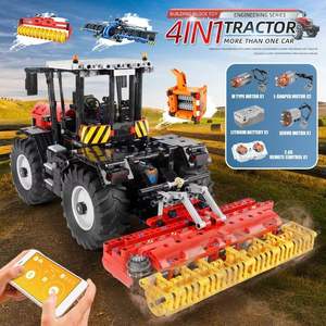 MOULDKING 17020  2716+PCS 4 en 1 RC Tractor Fastrac 4000er Set de Construcción de Camiones, Bloques MOC, Juguetes Educativos - Product Image 4