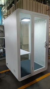 Cabina Ufficio Mobile Portatile Insonorizzata Pod per Riunioni Cabina Telefonica Isolata Acusticamente Postazioni Ufficio Private - Product Image 3