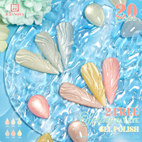 20 Warna 2 Gratis Spring Cat Eye Gel Polish Bebas TPO Bebas HEMA Pastel Magnetic Shimmer Gel untuk Seni Kuku Salon Alami
