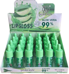 Bestes 24 Stück Aloe Vera Gel vegan Lipgloss Drückgläser individueller Lippenstift-Aufkleber getönte Lippenfeuchtigkeitscreme Make-up Großhandel Großhandel