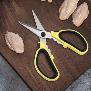 <b>Kitchen</b> <b>Scissors</b> Stainless Steel Yellow Black Straight Head Multi Purpose For Home Use - Product Image 3