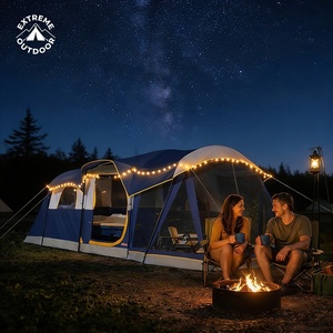 <span class=keywords><strong>Tenda</strong></span> da Campeggio Mimetica a Doppio Strato <span class=keywords><strong>per</strong></span> 8 Persone, Quattro Stagioni, con Tessuto in Poliestere Impermeabile, Zanzariera e Veranda - Product Image 1