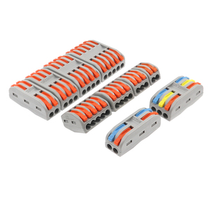 Connecteur de câble universel compact à levier, bornier de raccordement 2/3/4/5 voies, connecteur de câble électrique rapide à insertion par poussée, 32A 400V - Product Image 1