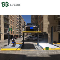 Système de stationnement empilable pour voitures à double étage avec 2 colonnes, hauteur de levage de 2100 mm et capacité de 2700 kg