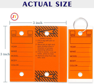 Số lượng lớn đa màu tự cán nhựa thẻ chìa khóa xe với Vòng góc treo <span class=keywords><strong>tag</strong></span> tự động Đại lý nguồn cung cấp - Product Image 5