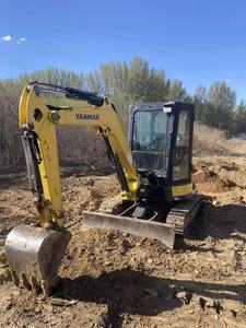 Used Yanmar Vio35 Mini Excavator 5 Ton Operating Weight Kawasaki <b>Pump</b> Digging Bucket Enclosed Cab <b>Track</b> Type - Product Image 5