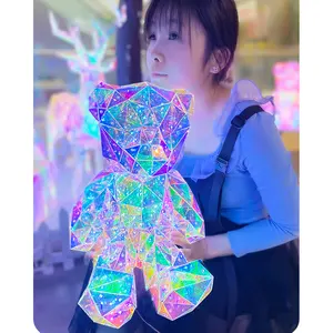 Shopify Прямая поставка Рождественский подарок светодиодный медведь подарок Мишка Тедди День святого Валентина подарки для детей