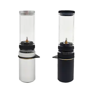 New Arrival Aluminum Alloy Gas-powered Portable Outdoor Camping Gas Candles Lamp With Gas Cartridge Logo Customizing