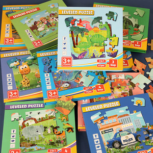 <span class=keywords><strong>Jeu</strong></span> de puzzle préscolaire avec des motifs d'animaux, livre d'activités de voyage pour les tout-petits de 3 à 5 ans, puzzles magnétiques éducatifs pour enfants - Product Image 4