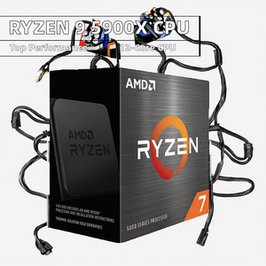 สำหรับ 9 5900X โปรเซสเซอร์ 12 คอร์ 24 เธรด ความเร็ว 3.8GHz 105W 7nm อินเทอร์เฟซ AM4 ซีพียูแบบกล่อง สำหรับแอปพลิเคชันเดสก์ท็อป สินค้าใหม่ อินเทอร์เฟซ AM4 รุ่น C - Product Image 3