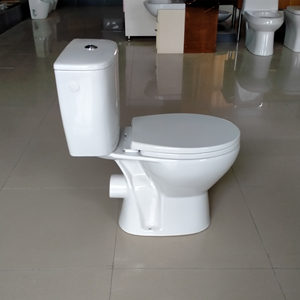 Fohome Sanitaires en céramique de style européen, <span class=keywords><strong>WC</strong></span> compact à deux pièces, à poser au sol, avec siphon PS et <span class=keywords><strong>cuvettes</strong></span> - Product Image 4
