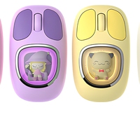 Souris USB sans fil mini personnalisée à motif de dessin animé mignon, double mode, rétroéclairage LED, très vendue pour ordinateur portable