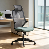 Chaise de bureau ergonomique à dossier haut en maille, inclinable, pour employés, chaise d'ordinateur, chaise d'étude à domicile