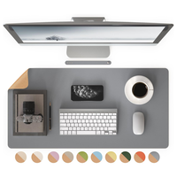 Tapis de bureau en cuir PU grand format OEM, tapis de souris de jeu étendu, antidérapant, imperméable, double face, tailles personnalisables