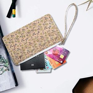 Monedero de corcho hecho a mano Boshiho, tarjetero vegano personalizado, billetera delgada para efectivo, regalo de boda - Product Image 1
