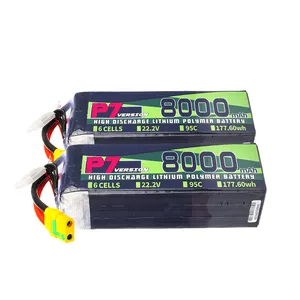 UAV FPV Drone Battery E88 22.2v 8000mah 95c Lipo Battery Pack With Electric Charge Display For RC Quadcopter Airplane Helicopter