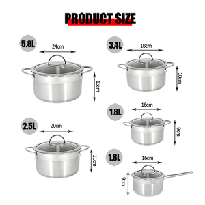 Juego <span class=keywords><strong>de</strong></span> ollas <span class=keywords><strong>de</strong></span> acero inoxidable, utensilios <span class=keywords><strong>de</strong></span> cocina, Ollas, utensilios <span class=keywords><strong>de</strong></span> cocina y sartén, juego <span class=keywords><strong>de</strong></span> ollas y sartenes para sopa, juegos <span class=keywords><strong>de</strong></span> utensilios <span class=keywords><strong>de</strong></span> cocina - Product Image 5