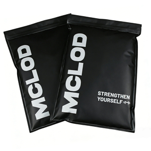 Custom Matte Black Garment Zipper Bag for <strong>Clothing</strong> Brand Packaging Premium Side Zipper Reusable Plastic Packaging Bag with Logo - Product Image 3