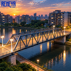 สะพานคนเดินข้ามทางโครงสร้างเหล็กสำเร็จรูปคุณภาพสูง พร้อมโครงสร้างเหล็กสร้างเร็ว - Product Image 2
