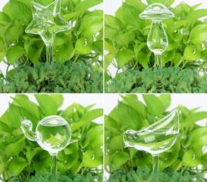 Hand geblasenes klares Glas Indoor Bird Star Heart oder jede Tierform Wasser dosen Selbst bewässernde Pflanzen bewässerungs kugeln