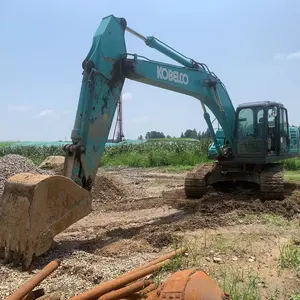 Kullanılmış ekskavatör makine Kobelco Sk200 20ton tarama ekskavatör kullanılan midi orijinal tasarım kullanılmış ekskavatör makinesi