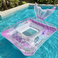 Matelas flottant gonflable PVC style Instagram sirène pour adultes et enfants, transfrontalier, pour piscine extérieure, modèle de transat de piscine