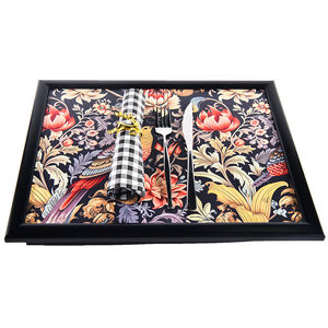 الأكثر مبيعًا لطاولة المائدة المطبوعة المخصصة صديقة للصدر صينية خشبية علوية مع وسادة - Product Image 3