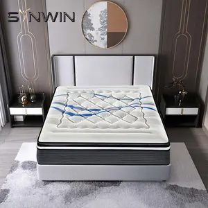 offer factory supplier 5 star the best hotel orthopedic bed full size 9 zone pocket spring mattress