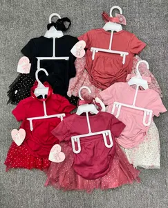 2023夏季女童连衣裙豹纹休闲婴儿连身裙套装婴儿服装头带3件Ins婴儿连身衣