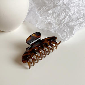 Pince à cheveux coréenne en plastique de taille moyenne, couleur turquoise classique, 9 cm, pour femme, usage quotidien - Product Image 4