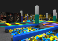 Parque de Trampolines Interior, Equipo de Escalada en Roca, Circuito Ninja Warrior, Zona de Juegos con Foso de Espuma, Fabricante de Parques de Juegos Familiares