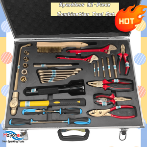 Bộ công cụ đa chức năng 31 mảnh không phát ra tia lửa, bao gồm cờ lê/Kìm/tua vít, dành riêng cho các tình huống chống cháy nổ - Product Image 6