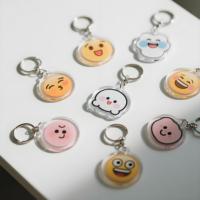 Lindo llavero de acrílico de doble cara personalizado ligero UV impreso regalo de negocios pequeño listado llaveros de plástico