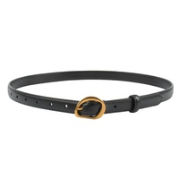 Ceinture en cuir de vachette avec boucle en alliage pour femme, idéale pour les tenues décontractées, les jeans et les pantalons de costume