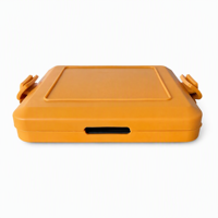 Mikrowellen-Backform Panini-Maker, Mikrowellen-Grillpfanne mit Verriegelungsgriff, Silikon-Backform Sandwich-Toaster für die Mikrowelle
