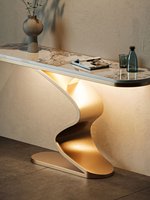 Table console moderne en métal, style luxe léger haut de gamme, simple, pour salon, véranda, couloir