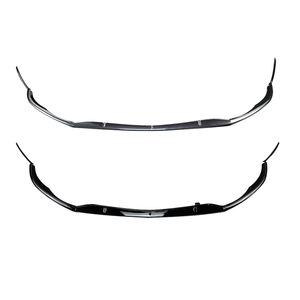 Mercedes-Benz Front Lip Splitter Piano Black Carbon Fiber Texture Tuning Style For C-Class Coupe C205 C63 AMG 2015-2022 - Product Image 5