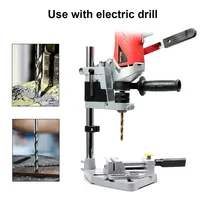 Support de perceuse électrique multifonction pour le travail du bois Table de positionnement pour perceuse d'établi Mini étau Pince d'établi Pince d'établi