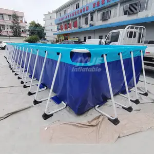 Guangzhou Factory Easy Set Up Metal Frame Pool Hard Plastic Above Ground Pool Steel Material Swimming Pool