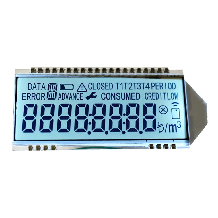 Genyu HTN 7 Segment LCD China factory supplier Customized LCD Display For Electric meter