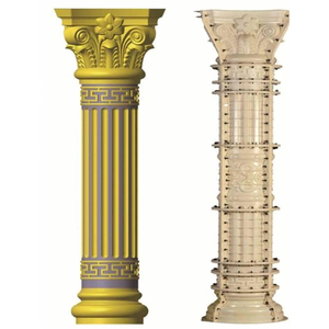 Moldes de Plástico Reutilizables para Pilares de Hormigón, Molde Ajustable para Columnas Romanas, Encofrado Decorativo para Pilares SB-C, Columna Romana - Product Image 4