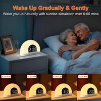 Réveil numérique Sunrise à succès pour enfants, adultes, usage au bureau, lumière de réveil électrique, fonction snooze de 9 minutes, design double face LUMINOVA