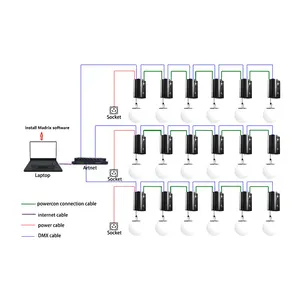 Matriks dmx kerekan kaki sutra Lampu liontin lampu energi kerekan patung led bola angkat lampu kinetik