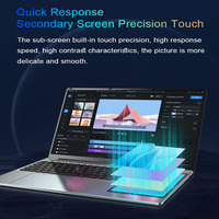 Ordinateur portable de bureau 15,6 + 7 pouces, 16 Go de RAM, 128 Go, 256 Go, 512 Go, 1 To SSD, Intel Celeron N5095, 1920*1080, PC portable, ordinateur portable Windows 10