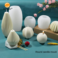 Gros Grand Résine Silicone Forme Cône Moule Pilier Bougie Moule pour Cire Fondante
