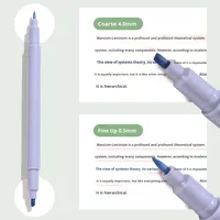 Stylo surligneur Chenyi CY-875 à double pointe, marqueur fluorescent, 6 couleurs, impression UV, taille normale, pour le bureau, l'école, surlignage des textes