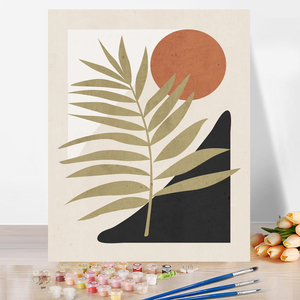 All'ingrosso sole fai da te pittura ad olio con i numeri pittura paesaggio adulti sud-est asiatico dipinto a mano pianta immagine parete decorazioni per la casa personalizzate - Product Image 1