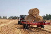 Remorque de balle de foin 2 essieux 3 essieux 20 tonnes semi-remorque ronde de balle de paille