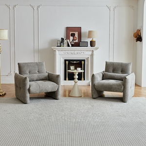 Canapé d'angle moderne en tissu velours, cadre en bois, fauteuil rembourré pour appartement, hôtel, chambre à coucher, salon - Product Image 2