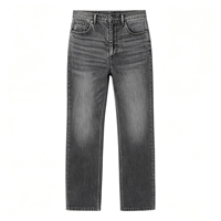 Jeans décontractés pour homme, coupe basse, extensibles, gris, en coton denim, cinq poches, style confortable pour tous les jours
